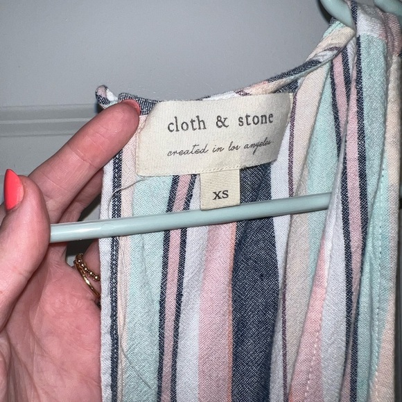 Cloth & Stone Anthropologie Stripe Jumpsuit size XS EUC - Picture 4 of 4